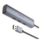 Хаб USB Borofone DH12 4-в-1 USB to USB3.0*4(L=1.2M) Колір Сiрий 6941991112904