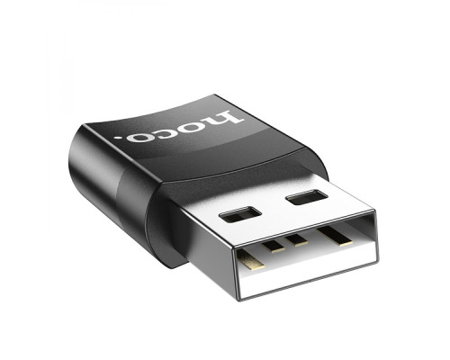 Перехідник Hoco UA17 USB Male to Type-C female USB2.0 adapter Колір Чорний 6931474762009