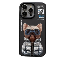 Чохол TPU+PC Nimmy 3D with Metal Buttons для iPhone 15 Pro Колір Dog Black 2020000410461