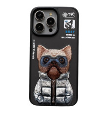 Чохол TPU+PC Nimmy 3D with Metal Buttons для iPhone 15 Pro Колір Dog Black 2020000410461