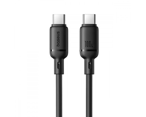 Кабель Baseus Foamed Silicone Fast Charging Data Type-C to Type-C 100W (2m) black 2003000288797 6932172693657