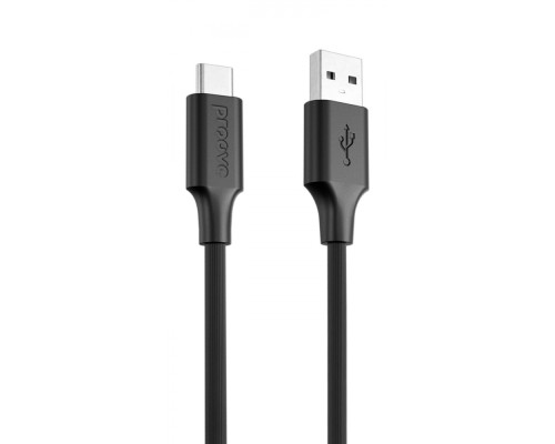 Кабель Proove Striped Silicone USB to Type-C (1m) black 2001001957537 6901118955081