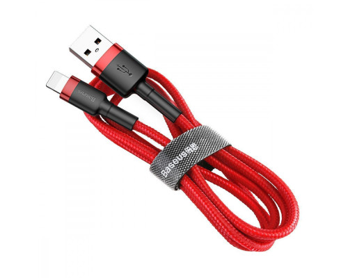 Кабель Baseus Cafule Lightning 2.4A (0.5m) red/black