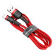 Кабель Baseus Cafule Lightning 2.4A (0.5m) red/black