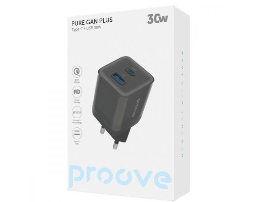 МЗП Proove Pure GaN Plus 30W (Type-C + USB) white 2003000181159 6901111883732