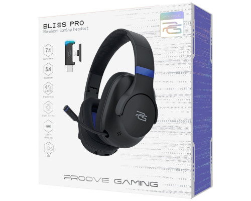Бездротова ігрова гарнітура Proove Gaming Bliss Pro (APP) black 2003000270273