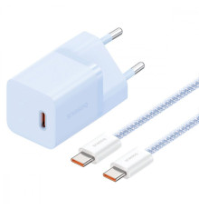 МЗП Baseus GaN5 Mini Fast Charger 30W ( Type-C ) + Кабель Type-C to Type-C 100W (1m) blue 2003000198232 6932172654429