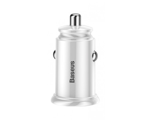 АЗП Baseus Circular Plastic QC 3.0 30W 2USB white