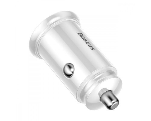 АЗП Baseus Circular Plastic QC 3.0 30W 2USB white