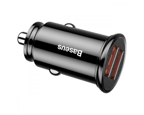 АЗП Baseus Circular Plastic QC 3.0 30W 2USB white