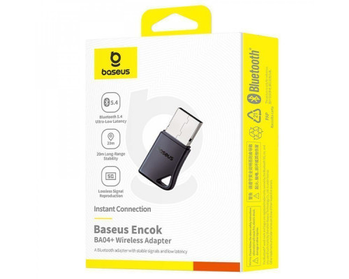 Бездротовий Bluetooth адаптер Baseus BA04+ black 2003000288919 6932172684976