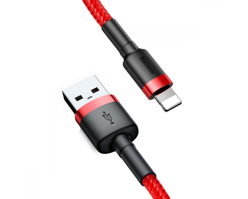 Кабель Baseus Cafule Lightning 2.4A (0.5m) red/black