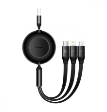 Кабель Baseus Bright Mirror 2 Series 3-in-1 (Micro USB+Lightning+Type-C) 66W (1.1m) black