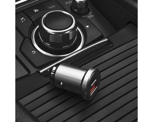 АЗП Proove Viraty Car Charger 45W (QC+PD) Type-C + USB silver