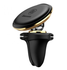 Автомобільний тримач Baseus Magnetic Air Vent Car Mount With Cable Clip gold