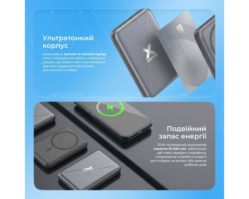 Портативна Батарея Proove X-Core 22.5W 10000mAh silver/white 2003000288674 6901119144996