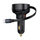 АЗП Baseus Enjoyment Pro Car Charger USB + Retractable C & iP Cable 60W black 2003000159585 6932172641634