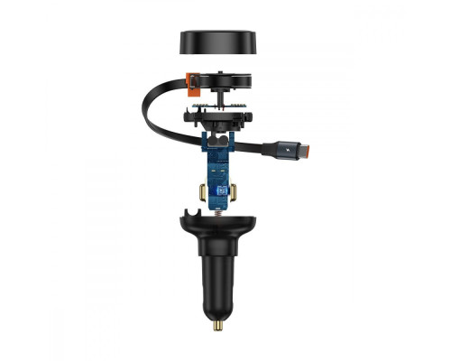 АЗП Baseus Enjoyment Pro Car Charger USB + Retractable C & iP Cable 60W black 2003000159585 6932172641634