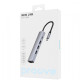 Type-C-Хаб Proove Iron Link 5 in 1 (3*USB3.0 + Tyce C + RJ45) silver