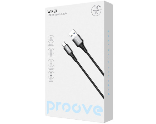Кабель Proove WireX USB to Type-C 3A (1m) white 2003000254921 6901116271480