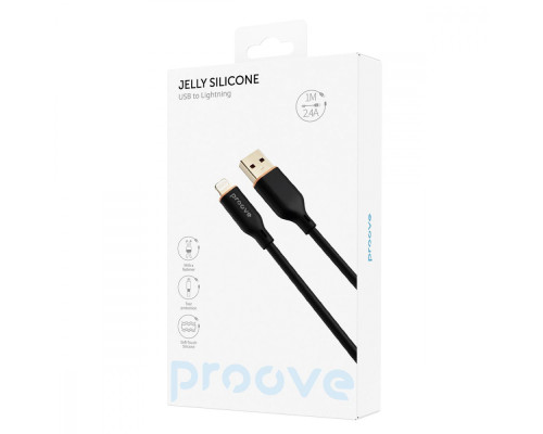 Кабель Proove Jelly Silicone Lightning 2.4A (1m) white