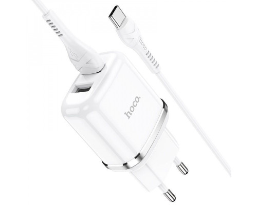 МЗП Hoco N4 Aspiring + Cable (Type-C) 2.4A 2USB black