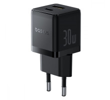 МЗП Baseus Palm Fast Charger Type-C+USB 30W (With Cable Type-C to Type-C 60W 1m) black 2003000211061 6932172677343