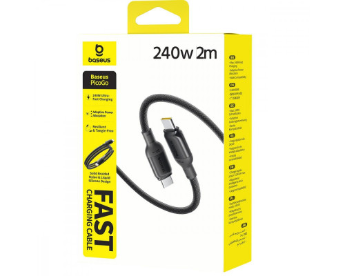 Кабель Baseus PicoGo Type-C to Type-C 240W (2m) black 2003000293593 6953156210974