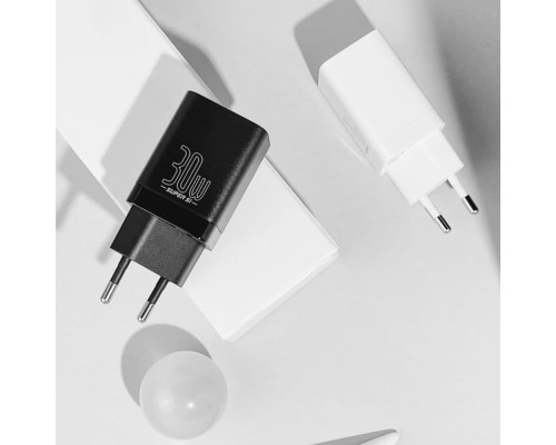 МЗП Baseus Super Si Pro Quick Charger Type-C+USB 30W white