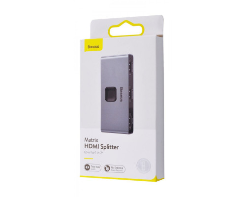 Адаптер Baseus Matrix HDMI Splitter space gray 2001000295432 6953156219700