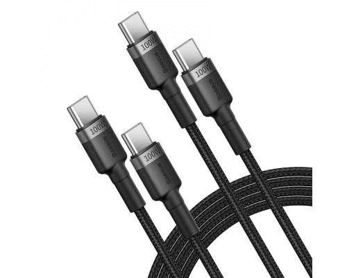 Кабель Baseus Cafule Type-C to Type-C 100W 2m (2pcs) gray/red 2003000182194 6932172657444