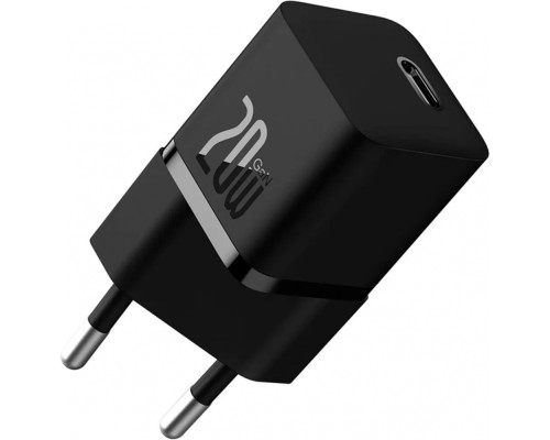 МЗП Baseus GaN5 Mini Fast Charger Type-C 20W (With Clable Type-C to Type-C 100W 1m) black 2003000172089 6932172654504