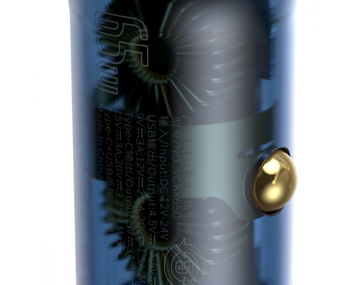 АЗП Baseus Particular Digital Display PPS Dual Quick Charger 65W USB + Type-C gray 2001000295142 6953156223189