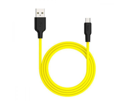 Кабель Hoco X21 Plus Silicone Micro USB (1m) black/yellow