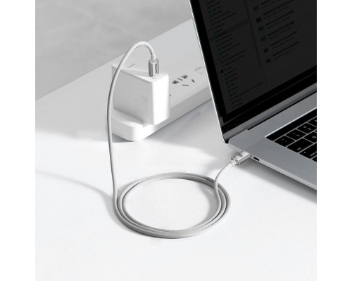 Кабель Baseus Crystal Fast Charging Type-C to Type-C 100W (1m) white 2003000231694 6932172683320