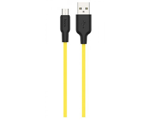 Кабель Hoco X21 Plus Silicone Micro USB (1m) black/yellow