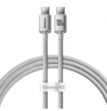 Кабель Baseus Crystal Fast Charging Type-C to Type-C 100W (1m) white 2003000231694 6932172683320