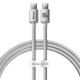 Кабель Baseus Crystal Fast Charging Type-C to Type-C 100W (1m) white 2003000231694 6932172683320