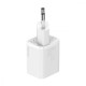 МЗП Baseus Super Silicone PD Charger 20W (1Type-C) + With Cable Type-C to Lightning white