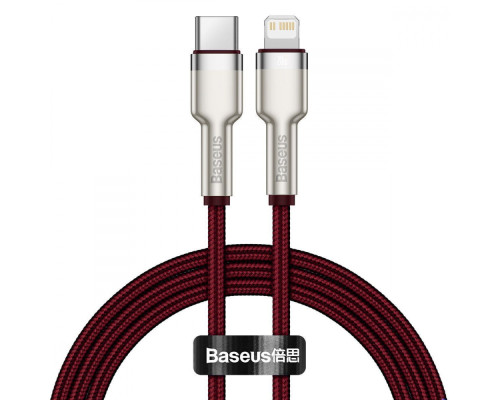 Кабель Baseus Cafule Metal Type-C to Lightning PD 20W (1m) red