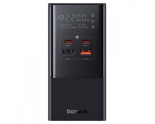 Мережевий фільтр Baseus Power Combo Tower Digital (2*AC+2*USB+2*Type-C 100W 1.5m) black