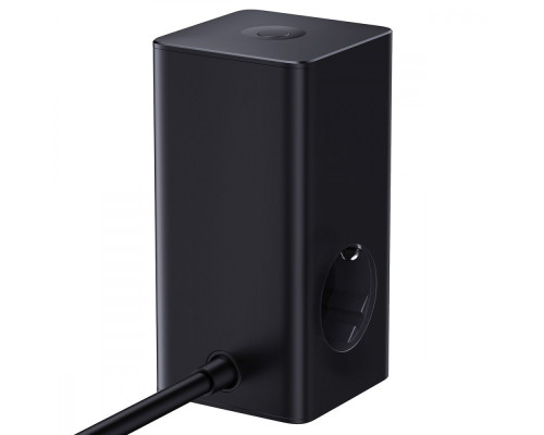 Мережевий фільтр Baseus Power Combo Tower Digital (2*AC+2*USB+2*Type-C 100W 1.5m) black