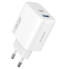 МЗП Proove Silicone Power 2 45W (Type-C+USB) white 2003000320114 6901119726215