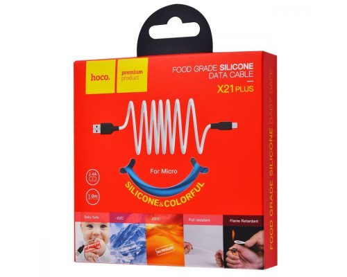 Кабель Hoco X21 Plus Silicone Micro USB (1m) black/yellow