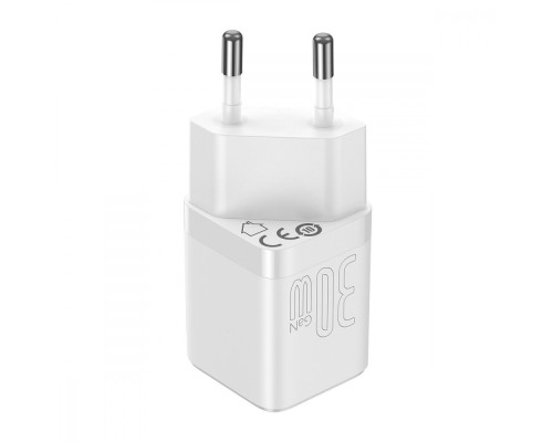 МЗП Baseus GaN3 Fast Charger 30W (1 Type-C) white