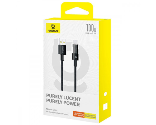 Кабель Baseus Gem Fast-Charging Data Cable Type-C 100W 2m black 2003000159431 6932172658755