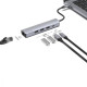 Type-C-Хаб Proove Iron Link 5 in 1 (3*USB3.0 + Tyce C + RJ45) silver