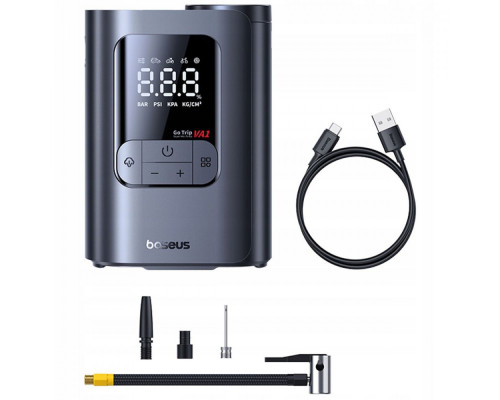 Автомобільний насос Baseus GoTrip VA1 Super Mini 80W 5000mAh black 2003000299458 6932172695910