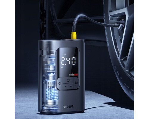 Автомобільний насос Baseus GoTrip VA1 Super Mini 80W 5000mAh black 2003000299458 6932172695910