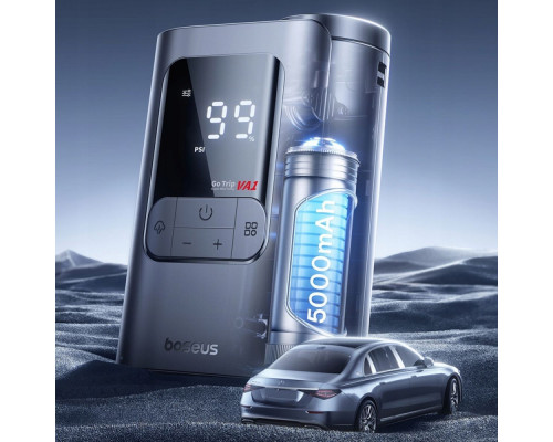 Автомобільний насос Baseus GoTrip VA1 Super Mini 80W 5000mAh black 2003000299458 6932172695910